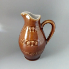 5 inch Magnolia Found French Stoneware Jug Small Brown Made in France Stamped 25 picture