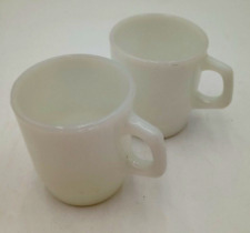Vintage Fire King Stackable Milk Glass Coffee Mug Cup USA Lot Of 2 picture