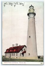 1906 North Point Lighthouse Racine Wisconsin WI Vintage Antique Posted Postcard picture