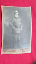 Russia Imperial Cavalry Officer in Uniform with Sword Antique Cabinet Photo picture