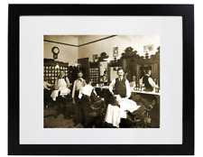 1903 Rudy Sohn's Barber Shop Junction City Kansas Matted & Framed Picture Photo picture