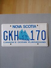 NOVA SCOTIA CANADA'S OCEAN PLAYGROUND BLUENOSE SHIP LICENSE PLATE GKH I70 picture
