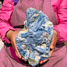 13.42LB Rare Natural Beautiful Blue Kyanite With Quartz Crystal Specimen 631 picture