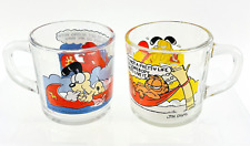 VTG 1978 McDonalds Garfield & Odie Glass Coffee Cup mugs Cartoons By Jim Davis  picture