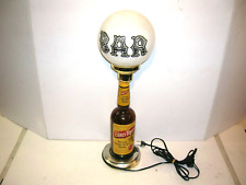 Vintage Early Times Kentucky Bourbon Glass Whiskey Bottle & Glass Bar Lamp  picture