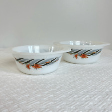 Vintage Indopal Milk Glass Casserole Dishes Lot of 2 picture