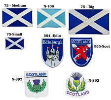 Scotland scottish scot Edinburgh flag Embroidered Iron on Sew on Fabric Patch picture