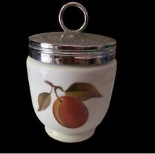 Vintage Royal Worcester Fine Porcelain Egg Coddler England Peach Berries picture