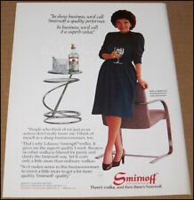 1983 Polly Bergen Smirnoff Vodka Print Ad Vintage Advertisement 8.25