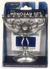Mini Menorah Set: Solid Aluminum Menorah 4.75