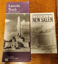 Lincoln Tomb Illinois State Historic Site Pamphlet Loncoln's New Salem Pamphlet picture