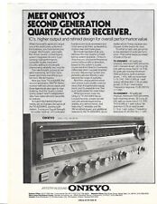 Vintage Onkyo 2nd Gen Quartz-Locked Receiver ad, B/W - High Fidelity 07/1978 picture