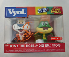 Tony Daniels sigend Tony the tiger + Dig Em Frog Funko Pop Figure COA picture
