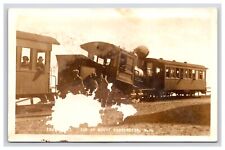 Postcard: NH 1931 RPPC Train At The Top Mount Washington, New Hampshire - Posted picture