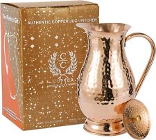 Pure Copper Pitcher Solid Copper Hammered Handcrafted Copper Water Jug picture