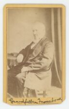 Antique ID'd CDV c1870s Older Man Named Grandfather Moorehouse Manchester UK picture