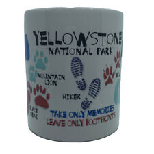 Yellowstone National Park Coffee Mug Take Only Memories Bear Elk Deer Hiker Lion picture