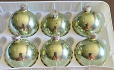 Martha Stewart 'Christmas Favorites' Light Green Glass Christmas Ornaments 2002 picture
