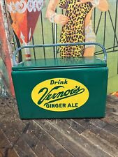 VINTAGE C. 1950 DRINK VERNORS GINGER ALE CRONSTROMS COOLER SIGN COCA COLA NOS picture