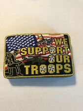 We Support Our Troops Patch America USA Military Patriot Helicopter Jet picture