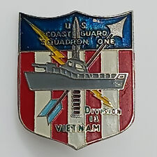 Vintage US Coast Guard Squadron One Division 13 Vietnam Beercan Badge picture