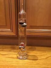 Vintage Galileo Glass Thermometer Weather Barometer Floating Balls 13” picture