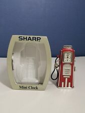 Vintage Sharp Gas Pump Mini Clock - Original Case & Instructions - Untested picture