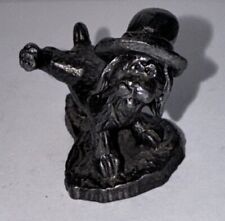 Vintage Michael Rickers Pewter 3-D Dog w/Hat Marking his Territory picture