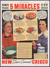 Vintage 1937 CRISCO Shortening Pie Cake Fried Food Baking Ephemera 30's Print Ad picture