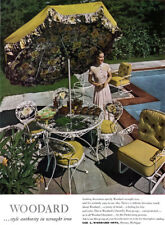  Woodard Wrought Iron Poolside Outdoor Furniture CHANTILLY ROSE 1949 Print Ad picture