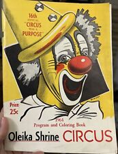 Oleika Shrine Circus 1964 Program & Coloring Book 16th Annual Shriners Hospital picture