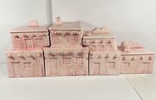 Southwestern Adobe Canister Village Houses Native American Pueblo 1980/90 Pink picture