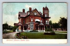 Topeka KS-Kansas, Governors' Mansion, Antique c1907 Vintage Souvenir Postcard picture