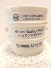 united states steel uss Workers Safety Mug Great Lakes Steel VTG. Crucible picture
