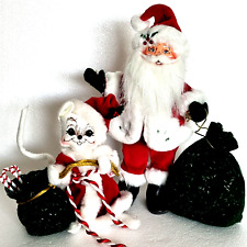 VTG ANNALEE 2 LOT NEW Christmas Santa & Mouse Candy Canes 2005 10