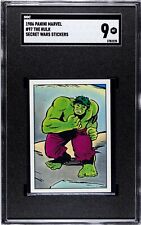 1986 Panini Marvel Secret Wars #97 Sticker The Incredible Hulk SGC Mint 9 Pop 1  picture