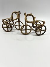 Vintage 2  Bamboo Tricycle  Bike  Plant Stand Holder Wicker Rattan Boho Decor picture