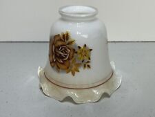 Vintage Almond Ruffle Lustre Glass Roses Replacement Light Shade picture