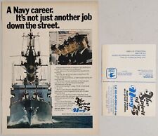1975 Print Ad The Spirit of 75 US Navy Recruiting Battleship & Enlisted Men picture