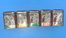 Metal Tea Containers Set Of 5 Oriental Style Artwork  picture