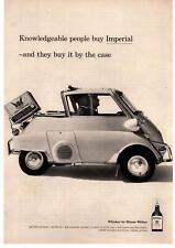 1958 BMW Velam Romi Isetta Microcar Imperial Whiskey Hiram Walker Case Print Ad picture