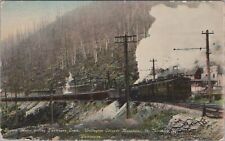 Electric Motor Passenger Train, Wellington Cascade Mountains Washington Postcard picture