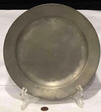 18th C. Antique English Pewter Plate, 