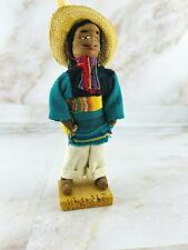 Vintage Guatemalan Doll - Man with Pack Handmade R.N. 43070 Collectible Folk Art picture