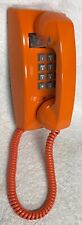 Vintage COMDIAL 2554 Series ORANGE Push Button Touch Tone Wall Mount Telephone picture