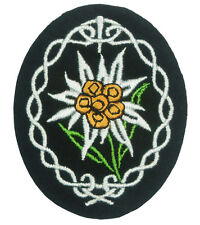 Cloth Edelweiss Badge - WW2 Repro Gebirgsjager Patch German Award Uniform Army picture