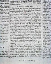 Very Early CALIFORNIA Monterey Bay Voyage 18th Century LETTER 1787 old Newspaper picture