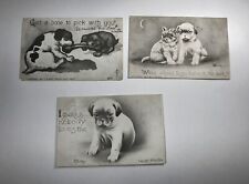 3 Antq Signed Postcards 1910 FA Moss Cavalley Dog Series 6422 2 1909 V Colby Exc picture