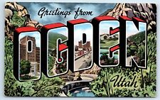 Postcard Greetings from Ogden, Utah large letter J199 picture