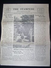 Milligan College (Univ.) Tennessee, The Stampede Oct. 26, 1938 College Newspaper picture